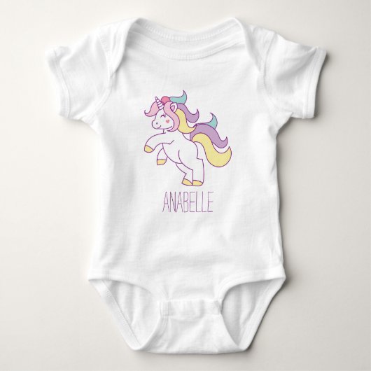 Niedliches Einhorn Baby Strampler (Vorderseite)
