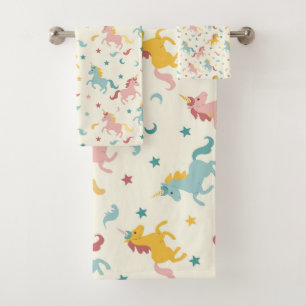 Niedliches Einhorn Badhandtuch Set