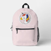 Niedliches Einhorn Bedruckter Rucksack (Vorderseite)