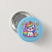 Niedliches Einhorn Button (Vorne & Hinten)