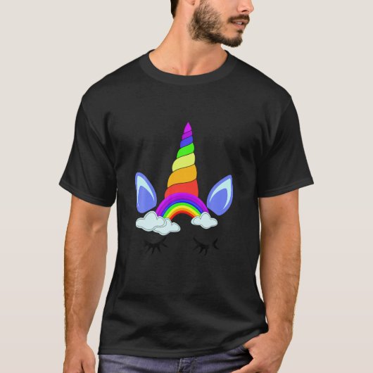 Niedliches Einhorn-Cartoon-Design für kleine oder T-Shirt (Vorderseite)