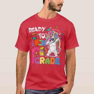 Niedliches Einhorn-Dabbing-Acht bereit bis Rock 8. T-Shirt