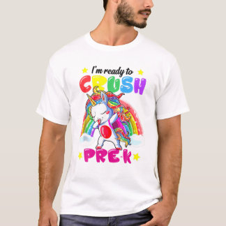 Niedliches Einhorn-Dabbing Ich bin bereit, Pre-K B T-Shirt