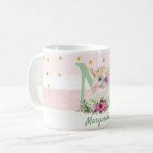 Niedliches Einhorn Fantasy Magic Creature Girl Kaffeetasse (Vorderseite Links)