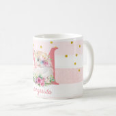 Niedliches Einhorn Fantasy Magic Creature Girl Kaffeetasse (VorderseiteRechts)