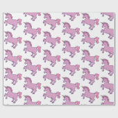 Niedliches Einhorn Geschenkpapier (Flach)