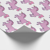 Niedliches Einhorn Geschenkpapier (Ecke)