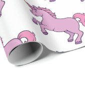Niedliches Einhorn Geschenkpapier (Rolleneckpunkt)