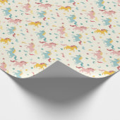 Niedliches Einhorn Geschenkpapier (Ecke)