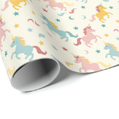 Niedliches Einhorn Geschenkpapier (Rolleneckpunkt)