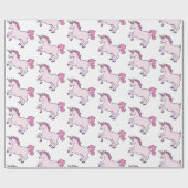 Niedliches Einhorn Geschenkpapier (Flach)