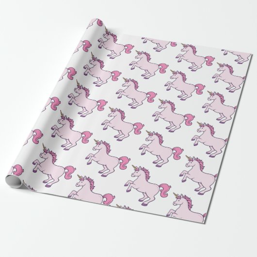 Niedliches Einhorn Geschenkpapier (Ungerollt)