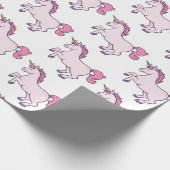 Niedliches Einhorn Geschenkpapier (Ecke)
