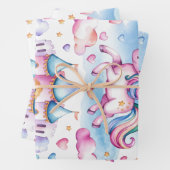 Niedliches Einhorn Geschenkpapier Set (Beispiel)