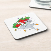 Niedliches Einhorn Getränkeuntersetzer (Linke Seite)