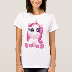 Niedliches Einhorn Girls Kinder Frauen T-Shirt