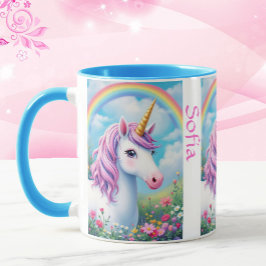 Niedliches Einhorn, Girl's Name Rosa Tee Party hin Tasse