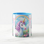 Niedliches Einhorn, Girl's Name Rosa Tee Party hin Tasse (Zentrum)