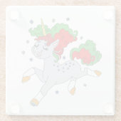 Niedliches Einhorn Glasuntersetzer (Rückseite)