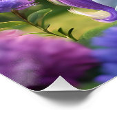 Niedliches Einhorn-Glossen-Poster Poster (Ecke)