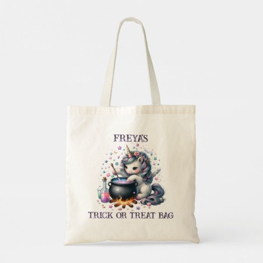 Niedliches Einhorn, Hexengestein oder Treat Tragetasche (Rückseite)