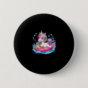 Niedliches Einhorn Ice Cream Fun eines Einhorns Button