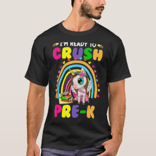 Niedliches Einhorn ich bin bereit Pre-K zurück nac T-Shirt