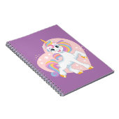 Niedliches Einhorn im Herzen Notizblock (Rechte Seite)