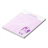 Niedliches Einhorn in Herz-Brille Notizblock (Rotiert)