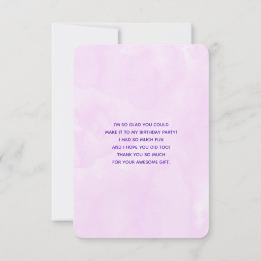 Niedliches Einhorn in Herz-Shaped-Brille Dankeskarte (Rückseite)