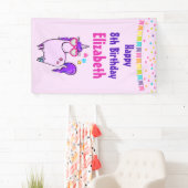 Niedliches Einhorn in Herz-Shaped Brille Geburtsta Banner (Insitu)