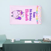 Niedliches Einhorn in Herz-Shaped Brille Geburtsta Banner (Messeveranstaltung)