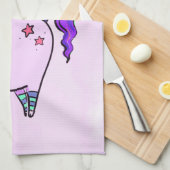 Niedliches Einhorn in Herz-Shaped-Brille Geschirrtuch (Viertel Falte)