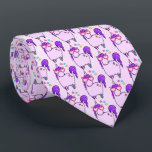 Niedliches Einhorn in Herz-Shaped-Brille Krawatte<br><div class="desc">Eine Krawatte mit einem skurrilen zeichn eines coolen und funky rosa Kubus,  das ein lila Mund und eine Geschichte hat. Diese niedliche Kreatur trägt eine herzförmige Sonnenbrille und ist mit kleinen Sternen dekoriert. Rosa Aquarelluntergrund.</div>