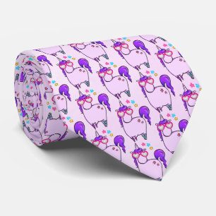 Niedliches Einhorn in Herz-Shaped-Brille Krawatte