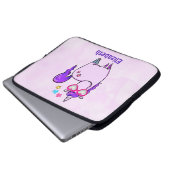 Niedliches Einhorn in Herz-Shaped-Brille Laptopschutzhülle (Vorne Knopf)