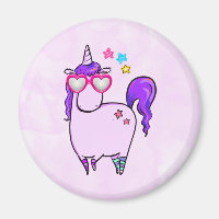 Niedliches Einhorn in Herz-Shaped-Brille