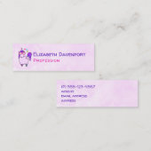 Niedliches Einhorn in Herz-Shaped-Brille Mini Visitenkarte (Vorne/Hinten)