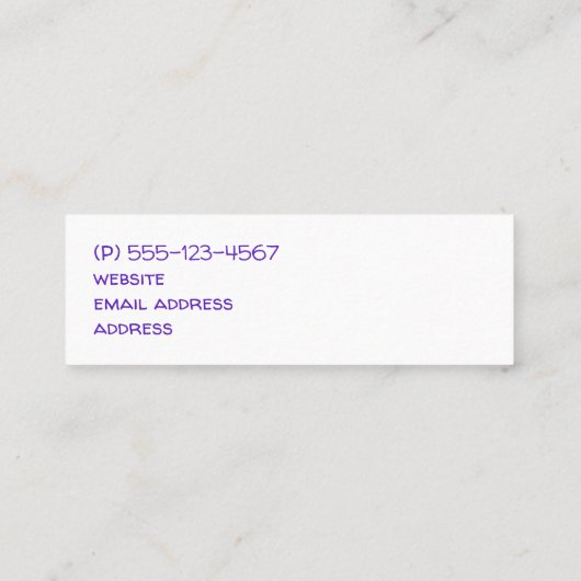 Niedliches Einhorn in Herz-Shaped-Brille Mini Visitenkarte (Rückseite)