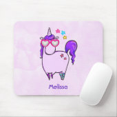 Niedliches Einhorn in Herz-Shaped-Brille Mousepad (Mit Mouse)