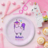 Niedliches Einhorn in Herz-Shaped-Brille Pappteller (Party)