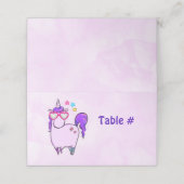 Niedliches Einhorn in Herz-Shaped-Brille Platzkarte (Außenseite Aufgefaltet)