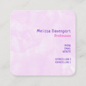 Niedliches Einhorn in Herz-Shaped-Brille Quadratische Visitenkarte (Rückseite)