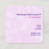 Niedliches Einhorn in Herz-Shaped-Brille Quadratische Visitenkarte (Rückseite)