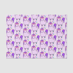 Niedliches Einhorn in Herz-Shaped-Brille Seidenpapier