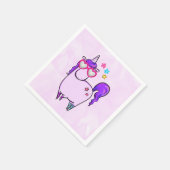 Niedliches Einhorn in Herz-Shaped-Brille Serviette (Ecke)