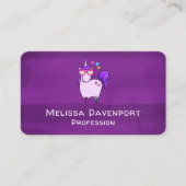 Niedliches Einhorn in Herz-Shaped-Brille Visitenkarte (Vorderseite)