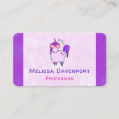 Niedliches Einhorn in Herz-Shaped-Brille Visitenkarte (Vorderseite)