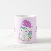 Niedliches Einhorn in Weihnachts-Hat-Personalisier Kaffeetasse (Mittel)