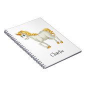 Niedliches Einhorn-individuelle Name-Notebook Notizblock (Rechte Seite)